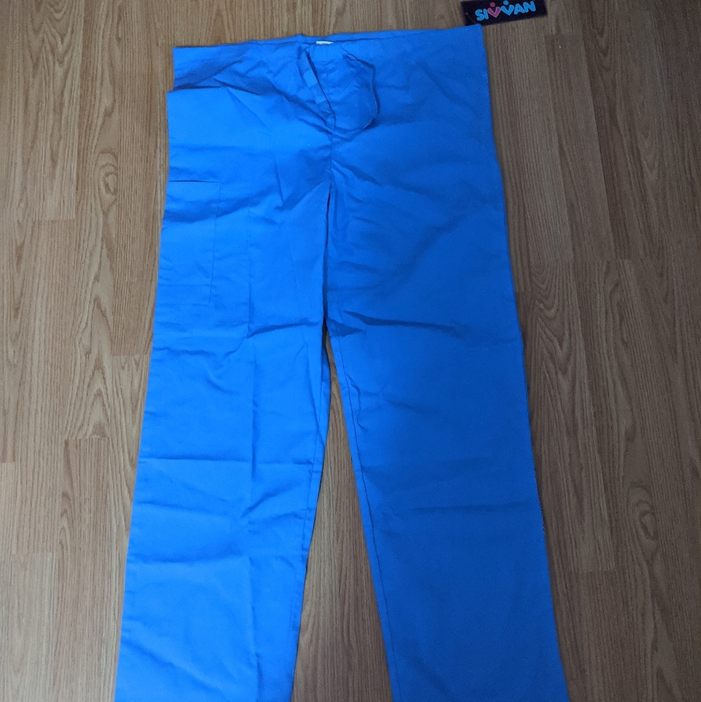 Ciel blue unisex scrub bottoms size small NWT